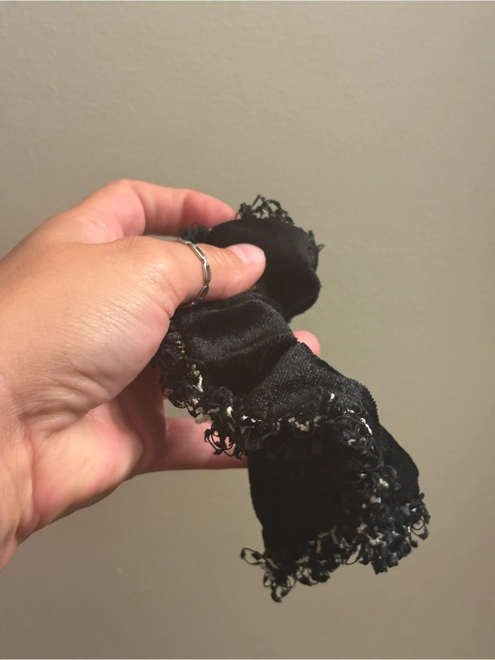 CC Black Velvet GWP one scrunchie